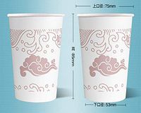 Disposable and Biodegradable White Paper Insulated Tea Cups | Hot Drinks Beverage Cup for Tea Water Coffee (cloud, 50)