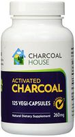2 Bottles 125each Activated Charcoal Capsules USP - Vegetarian Caps, Natural, Easy Carry, Acid Reflux, Teeth whitening (2)