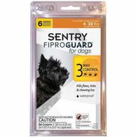 SENTRY Fiproguard for Dogs, Flea and Tick Prevention for Dogs (4-22 Pounds), Includes 6 Month Supply of Topical Flea Treatments