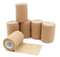 First Aid Self Adherent Cohesive Bandages, First Aid Tape Cohesive Wrap Bandage, Colorful Bandages(3 inches x 5 Yards,6 Packs,Skin)