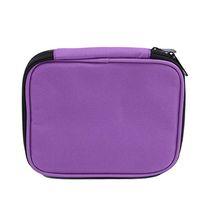 TraveT Crochet Hook Case Organizer Bag with Zipper Pockets Crochet Needles Knitting Accessories Bag,purple