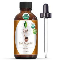 SVA Organics Black Pepper Essential Oil USDA Organic 1 Oz With Dropper 100% Pure Natural Undiluted Premium Therapeutic Grade Oil