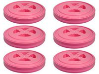 Twister Seal Lids (6 Pack) - Easy Access Bucket Lids (Will fit Most Buckets 3.5-7 gal) (Pink)