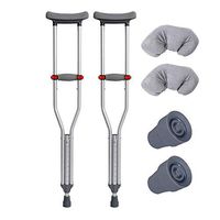 Aluminum Underarm Crutches Can Be Adjusted to Height Anti-Skid Shock Absorption for Elderly Disabled Thickened Walking Stick Walker 1 Pair