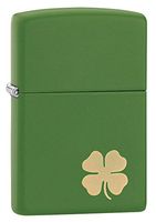 Zippo Clover Pocket Lighter, Moss Green Matte
