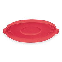 Trash Can Top, Flat, Snap-On Closure, Red