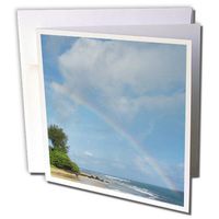 3dRose Hawaii Rainbow - Greeting Cards, 6 x 6 inches, set of 12 (gc_23630_2)