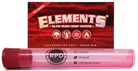 Elements Red Single Wide Slow Burn Hemp Papers (1 Pack) with Rolling Paper Depot KewlTube
