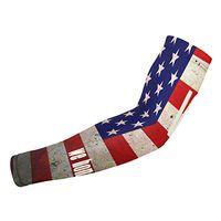 Sincerity First Vintage Veterans Day USA Flag UV Protection Cooling Arm Sleeves for Sports Driving Men Women