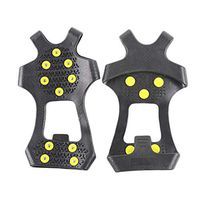 Healifty Ice Cleats Traction Cleats Ice Grippers Shoe Ice Snow Grips for Walking Jogging Climbing and Hiking M 36-38 1 Pair