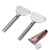 TableRe 2 Pieces Metal Toothpaste Squeezer Tube Toothpaste Squeezer Key Tube, Silver