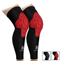 HOMZHEN Sport Knee Pads Support Compression Leg Sleeve for Basketball Volleyball Football Outdoor Sports Knee Braces Compression Sleeve Knee -1 Pair (2 Pieces) 3D-red-XL