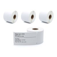 MarkDomain Compatible Paper Roll Replacement for Dymo 30256 Large Shipping Labels 59 mm x 102 mm (2-5/16" x 4") 300/Roll for LabelWriter 400 450 Duo Twin Turbo 4XL Printer (4 Rolls)
