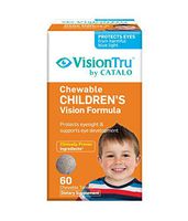 VisionTru Chewable Children's Vision Formula - Protect Eyesight and Support Vision Development with Bilberry Fruit Extract, Marigold Extract, Eyebright Extract, Taurine, Zinc, and Lycopene, 60 Counts