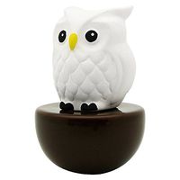Lively Breeze Blinky Owl, Non-Electric Ceramic Diffusers for Essential Oils and Aromatherapy Fragrance, White Ceramic Diffusers in Car or Desk Office Decor and Small Bathroom at Home, Brown Vase
