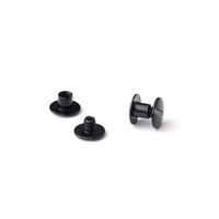 1/4 in. Black Aluminum Chicago Screws/Screw Posts (Qty 100 Sets)