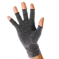 Pivit Arthritis Gloves | Compression Glove for Rheumatoid, Osteoarthritis | Heat Hand Gloves for Computer Typing, Arthritic Joint Pain Relief, Carpal Tunnel | Men, Women | Open Finger Thumb (Medium)