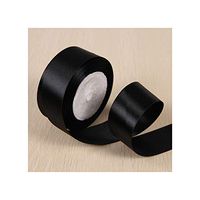 5Meters/Lots 2.5Cm 4Cm 5Cm Silk Satin Ribbons Christmas Halloween Gift Wrapping Wedding Decoration Ribbons DIY Rose Bow Material,Black,5Cm