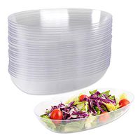 Impressive Creations Plastic Salad Bowl | 42 Oz. (Pack of 25) – Heavyweight Disposable Clear Salad Bowl – Durable and Reusable Party Supply Bowl – Perfect Dinnerware – Small