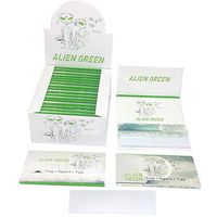 Alien Green 1.25 Size Cigarette Papers, Filter Tips & Rolling Tray (20 x 33 x 33)