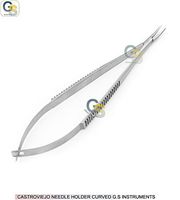 CASTROVIEJO NEEDLE HOLDER 6" WITHOUT LOCK CURVED G.S INSTRUMENTS