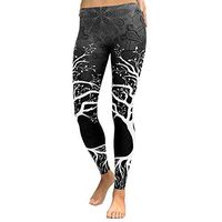 Meikosks Womens Gradient Yoga Tights Print Trousers Sports High Waist Pants Running Fitness Leggings