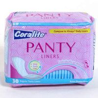 Panty Liners 30 Count Coralite 0, Case of 24