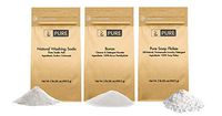 Laundry Soap Kit by Pure Organic Ingredients (2 lbs Each) Borax, Natural Washing Soda, Soap Flakes. Eco-Friendly Packaging, Multi-Purpose Cleaners & Detergent Boosters