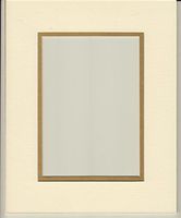 24x36 Cream & Gold Double Picture Mats with White Core, for 20x30 Pictures