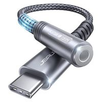 USB Type C to 3.5mm Female Headphone Jack Adapter, JSAUX USB C to Aux Audio Dongle Cable Cord Compatible with Samsung Galaxy S22 S21 S20 S10 S9 Plus/Ultra, Note 10, iPad Pro, MacBook, Pixel (Grey)