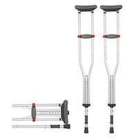 Walkers Lxn Adjustable Height Shock Absorption Adult Foldable Axilla Crutches- 1 Pair