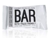 Space Shake Keto, Paleo-Friendly, Coconut Pecan Collagen Protein Bar, 0.88 Ounce, Pack of 24