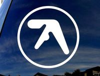 Aphex Twin Band Logo - Vinyl 5" tall (color: WHITE) decal laptop tablet skateboard car windows sticke