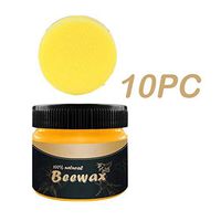 EnjoCho Wood Seasoning Wax Tin,3 oz Natural Beeswax Furniture Care Beeswax Home Cleaning Wax Solid Wood Maintenance Wood Seasoning Beewax (10PC Cleaning Wax + 10PC Sponge, Multicolor)