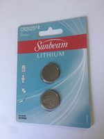 2x Sunbeam Lithium CR2025 3V Battery