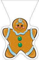 Gingerbread Man Shaped Cello Treat Bags 20 Per Pack
