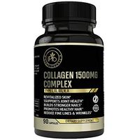 Multi Collagen Pills (Types I, II, III, V, X)-Complex Collagen Supplement-Grass Fed Hydrolyzed Collagen Protein-Collagen Peptides for Anti-Aging, Hair, Skin, Nails and Joints (90 Collagen Capsules)