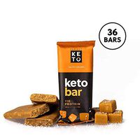 Perfect Keto Bars - The Cleanest Low Carb Keto Snacks with Collagen and MCT. No Sugar Added, Keto Diet Friendly - 3g Net Carbs, 19g Fat,11g Protein - Keto Diet Food Dessert (Salted Caramel, 36 Bars)