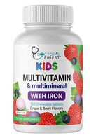 Doctor's Finest Multivitamin & Multimineral with Iron 150 Chewable Tablets Grape & Berry Flavors