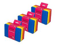 24 Pack of Scouring Pads 5.75" x 4" Assorted Colors Value Pack