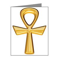 Note Card Egyptian Gold Ankh