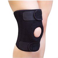 Happy Hours 1 Pair Breathable Lycra Fabric Elastic Knee Support Brace for Sport Fitness Athletics Open Patella 4 Springs Knee Support Sleeve Protection Belt 4 Colors Available, Blue