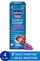 Cold Medicine for Kids Ages 2+ by Hylands, Cold and Cough 4 Kids Grape, Nighttime, for Cough, Decongestant, Allergy and Common Cold Symptom Relief, 4 Fl Oz Each
