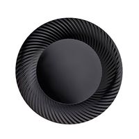 Party Essentials N687017 Swirl Plate, 6 ", Black (Pack of 420)