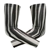 LEVEIS Zebra Stripes Arm Sleeves UV Protection for Men Women Sunblock Protective Gloves Running Golf Cycling Driving Long Arm Cover 1 Pair