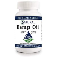 Hemp Oil Softgel 600mg: Premium Relief from Pain, Stress, Anxiety, and More - Hemp Seed Oil Softgels - Natural Anti-Inflammatory - High in Omegas (60 Softgel 600mg)