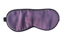 Amint Contoured Design Finest Charmeuse Sleep Eye Mask Purple Blindfold with Ear Plugs Travel,7.9"*3.5"