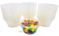 Empress 2 oz. Clear Plastic Disposable Portion Souffle Container Food Cups with Lids (Pack of 300 Sets)