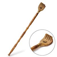 AKUNSZ Back Scratcher Wood Handle 16.9" Bamboo Design Long Sturdy Wooden Back Scratcher Massager for Men/Women for Itching Relief