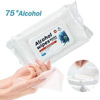Alcohol Disinfectant Wipes (1 Pack, 50 Wipes), Wet Wipes, 75% Soft Alcohol Wipes for Phone, Elevator, Keyboard, Toy, Refrigerator, All-Purpose Cleaning Household Cleaning Wipes Portable Wipes
